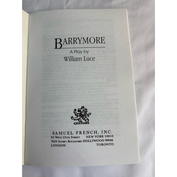 Vintage 1998 Barrymore A Play by William Luce-The Samuel French Theater - Picture 3 of 6